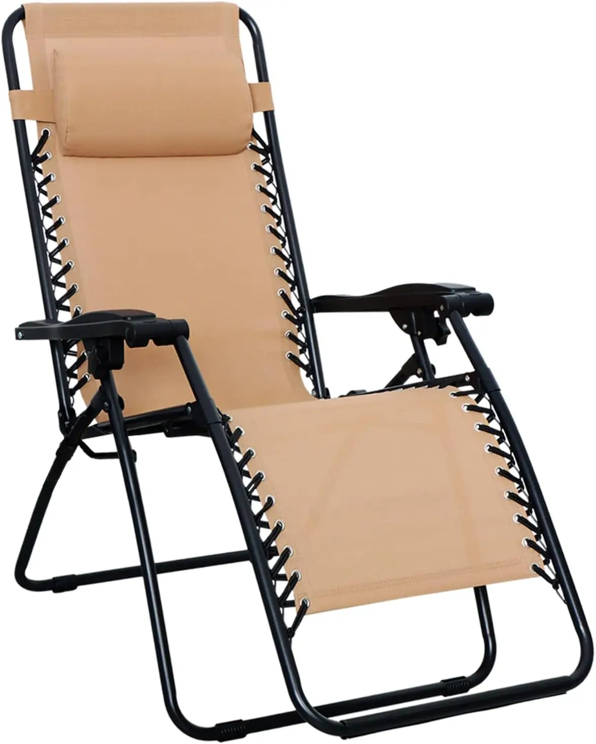 Outdoor Patio Zero Gravity Lounge Chair With Pillow Folding Reclining And Justable Folding Lounge Chairs For Outside,