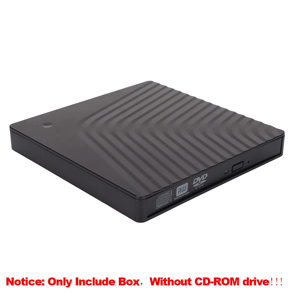 9.5/12.7mm DVD Drive Enclosure USB3.0 Type C CD DVD Burner Adaptor DVD/CD/Optical Drive Enclosure for Laptop Notebook Burner