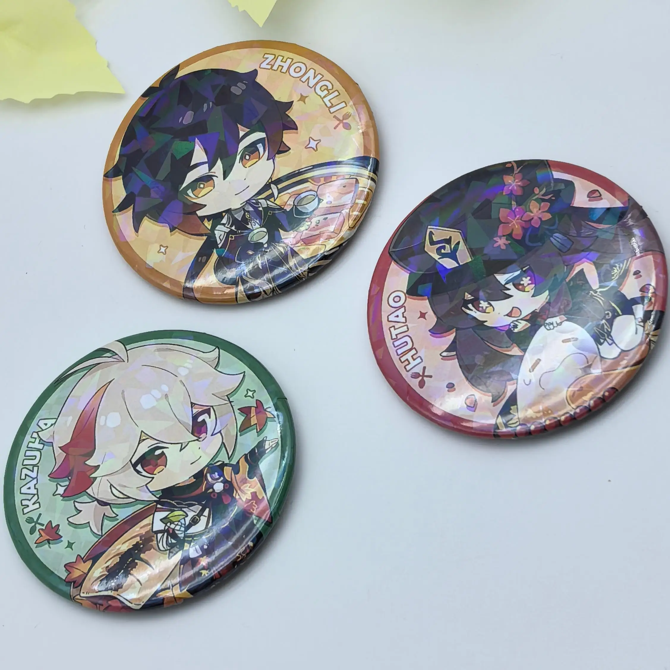 1PC Anime Game Genshin Klee Tartaglia Delicious Par Badges Brooches Women Clothes Scarves Pins Decorations Boy\'s Beautiful Gifts
