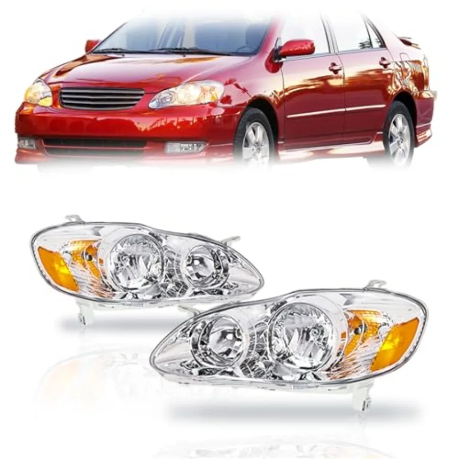 

Universal Replacement Headlight Assembly for 20032008 Corolla Vehicles HighPerformance LED Head Lamps Pair with Enhanced Bright