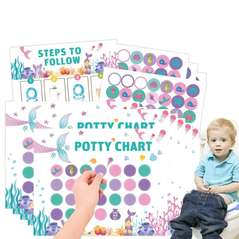 Potty Training Chart Fun Sticker Chart For Girls Kids Reward Chart Potty Prizes Toilet Games Potty Training Reward For Girls