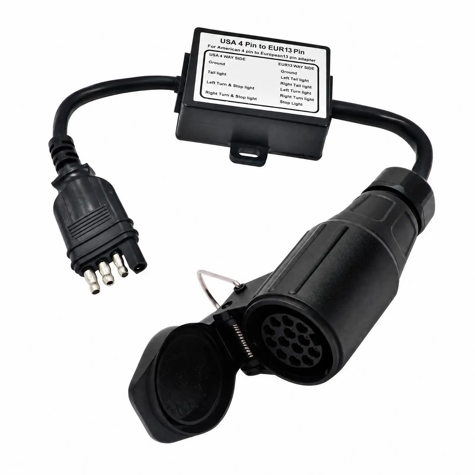 Trailer Connector Wide Compatibility for Tow-Vehicle Electrical Setup