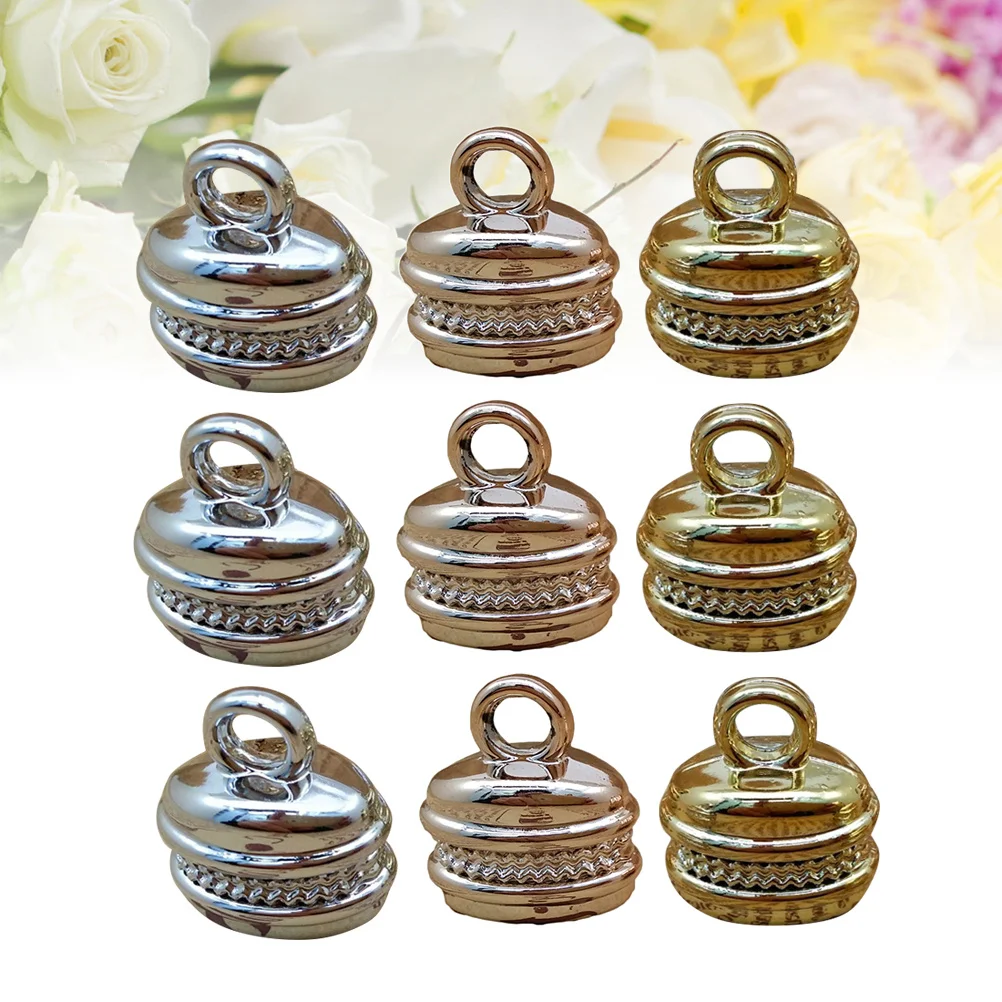 100Pcs Electroplate Tassel Cap DIY Jewelry Accessories Round Lace Design for Headbands Clothing Necklace Pendant Handmade Craft