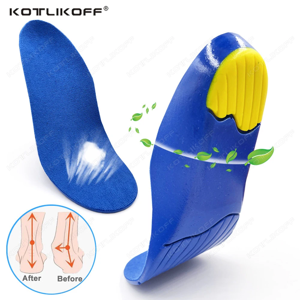 KOTLIKOFF Orthopedic Insoles For Feet Arch Support Flat Feet Template Valgus Leg Correction For Men Women's Sneakers Shoe Insert