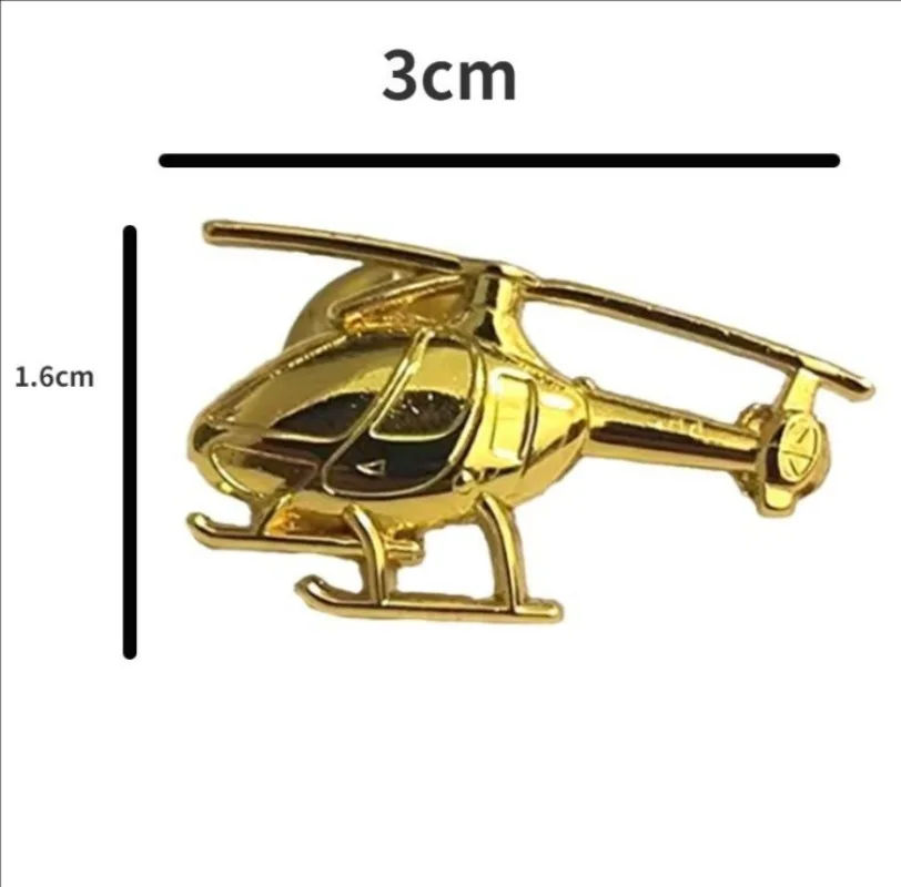 Vintage Metal Helicopters Brooch Diy Fashion Pin Alloy Badge Helicopter Aircraft Jewelry Accessories