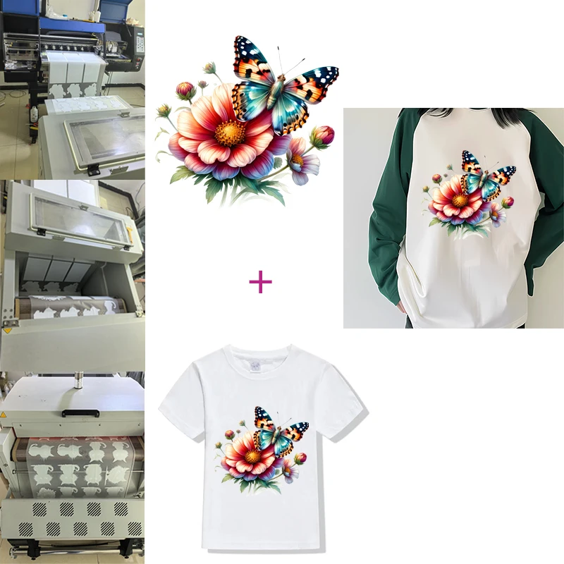 Bee and Butterflies parrot dragonfly flamingo Iron on transfer for clothing dtf transfers ready to press Heat Transfer Printing