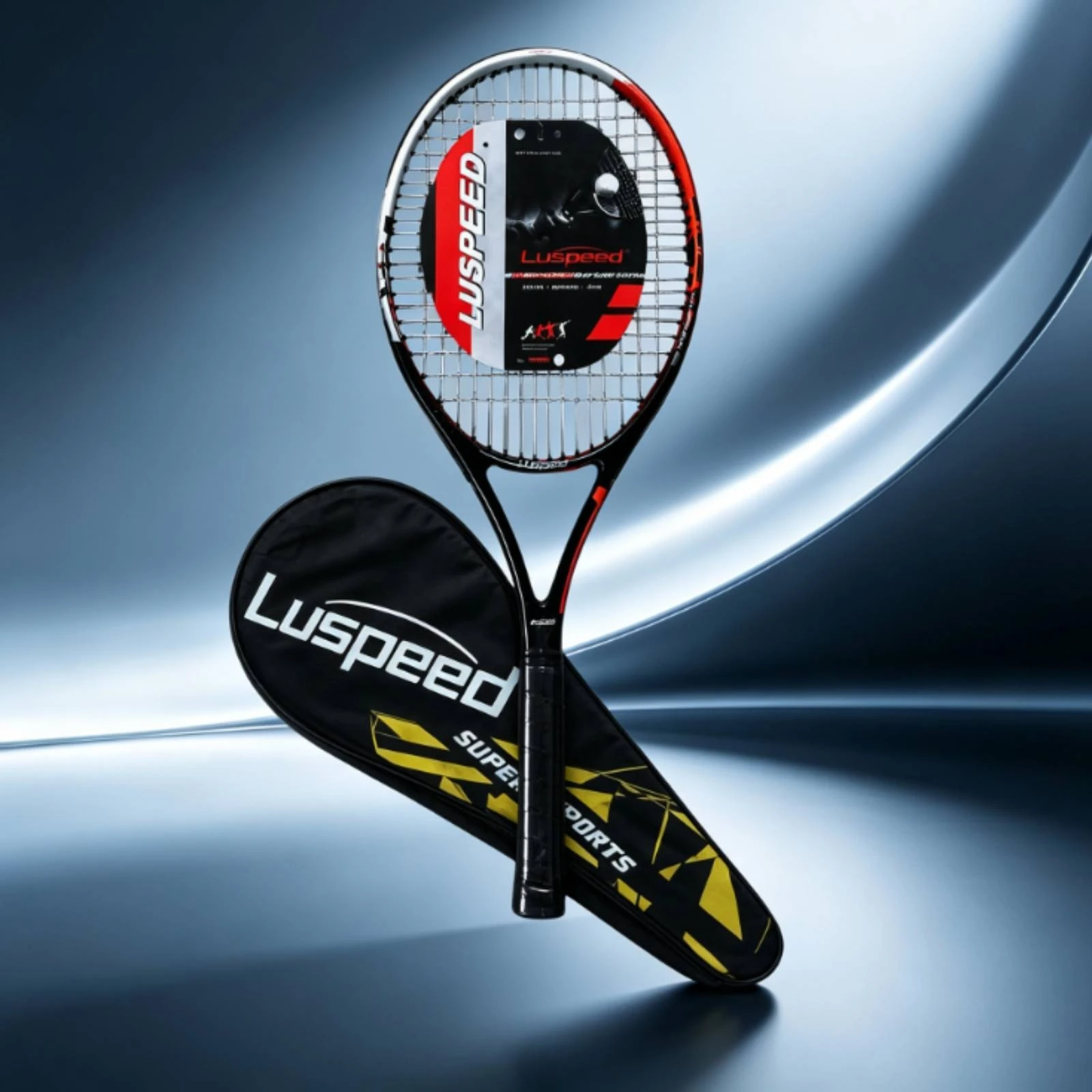 Carbon Aluminum Tennis Racket Long-Lasting Tennis Racket with Bag Sporting Goods Cushioned Grip Balanced for Beginners