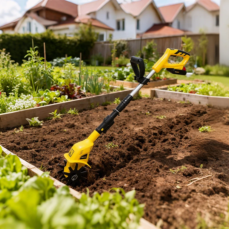 20 فولت قوية اللاسلكي يده الحارث الكهربائية حديقة المزارع المحمولة الروتاري آلة تخفيف التربة لحديقة الدفيئة
