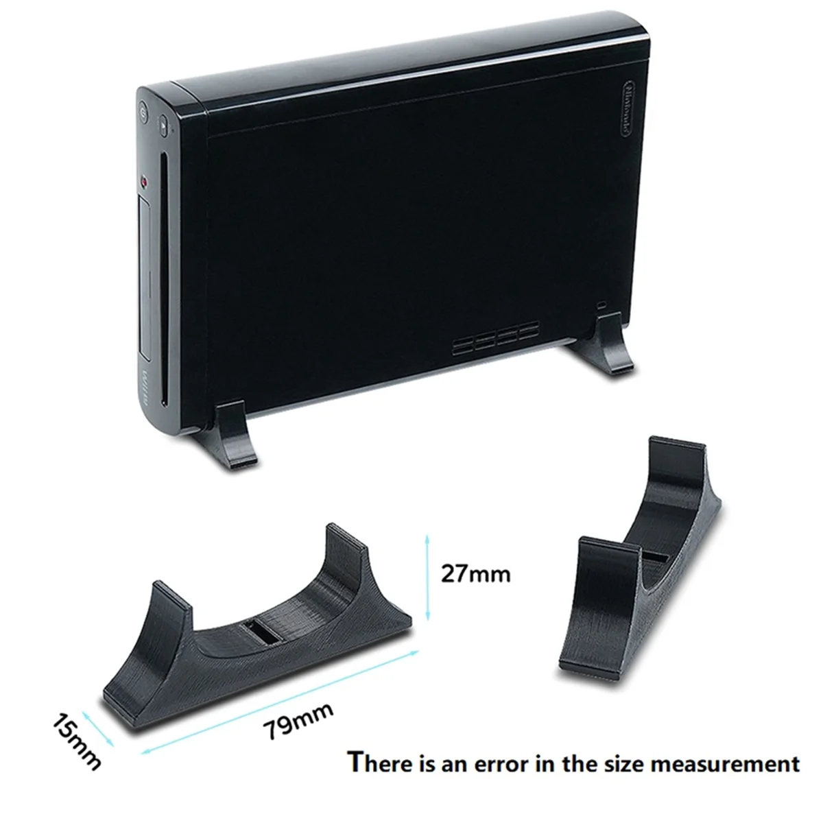 FEB-3D Printed Cooling Foot Bracket Accessories Anti-Slip Horizontal Stand Easy Use for Wii U Game