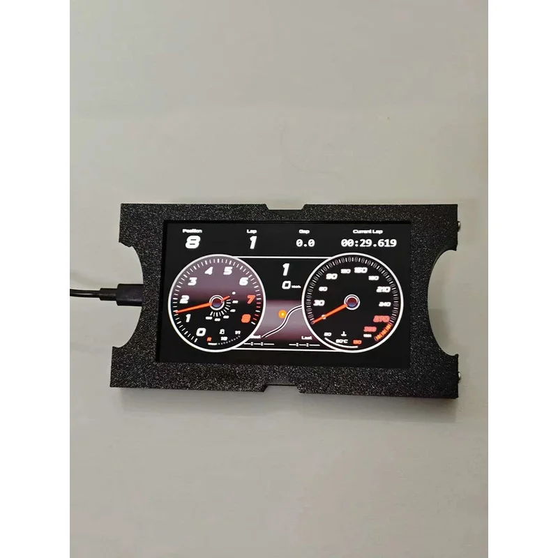 

For Thrustmaster/Logitech/SIMAGIC /FANATEC /MOZA Steering Wheel Simracing Car Game PC USB Speed Meter Light Digital LED Display