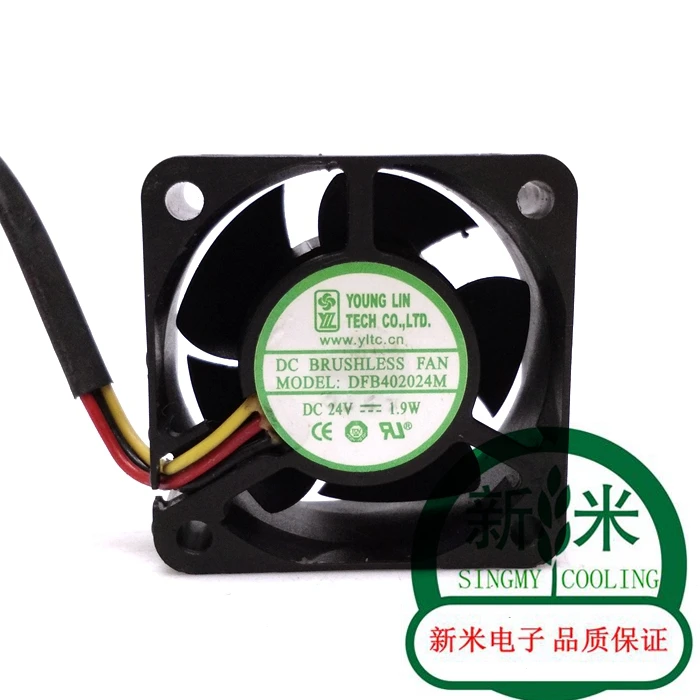 

USED YOUNG LIN 4020 DFB402024M 4CM 24V 1.9W frequency cooling fan