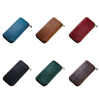 Fountain Pen Holder Case Hard Leather Pencil Case Zipper Pen Case Drop Shipping