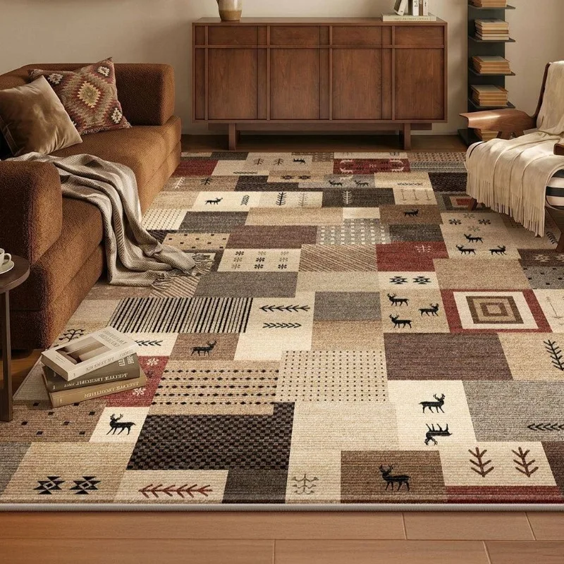 Western Region Town Style Living Room Decoration Carpets Bedside Rugs for Bedroom Large Area Home Non-slip Mat Lounge Rug Tapis
