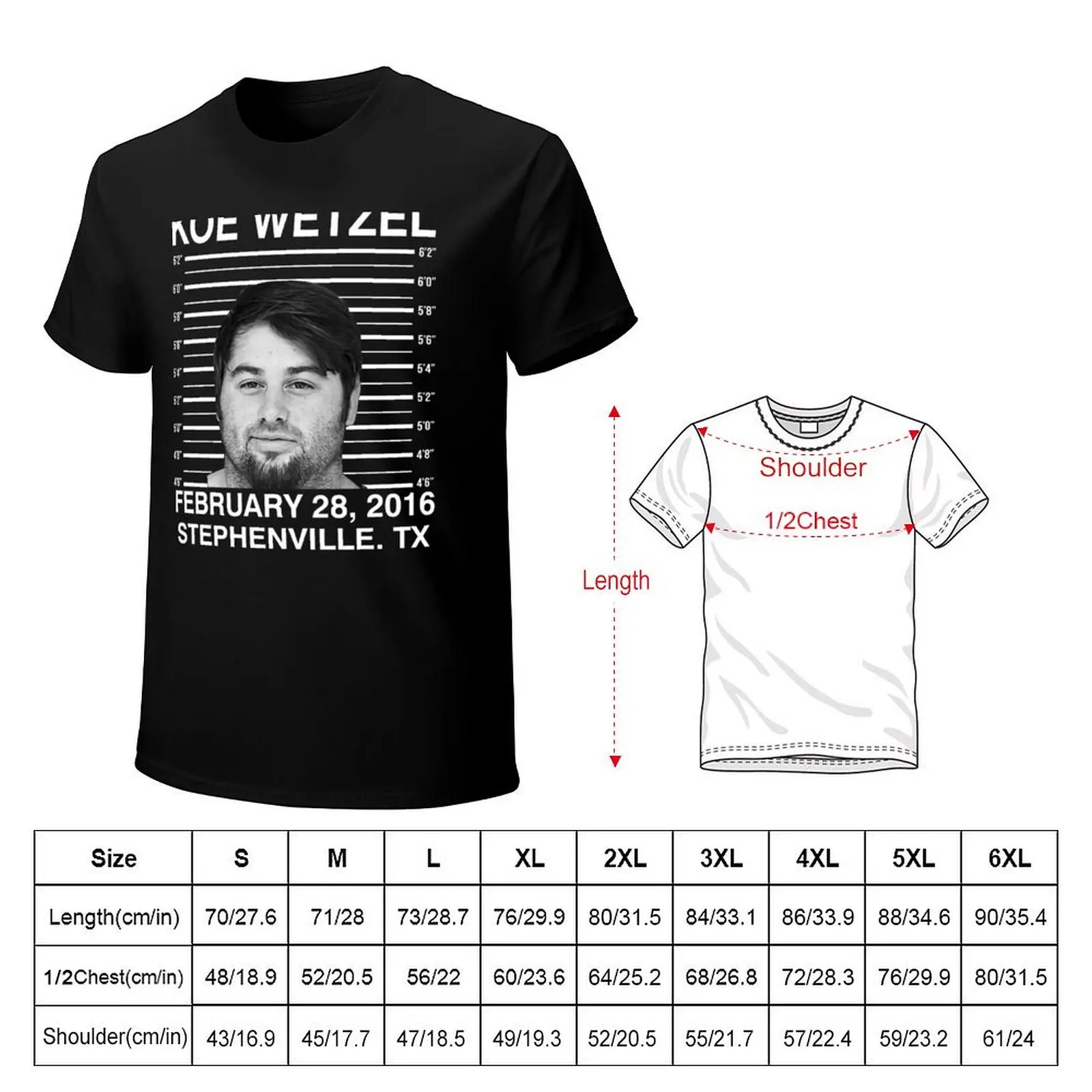Koe February 28 2016 tx Wetzel Mugshot T-Shirt Basic Plain Tee for Spring and Summer