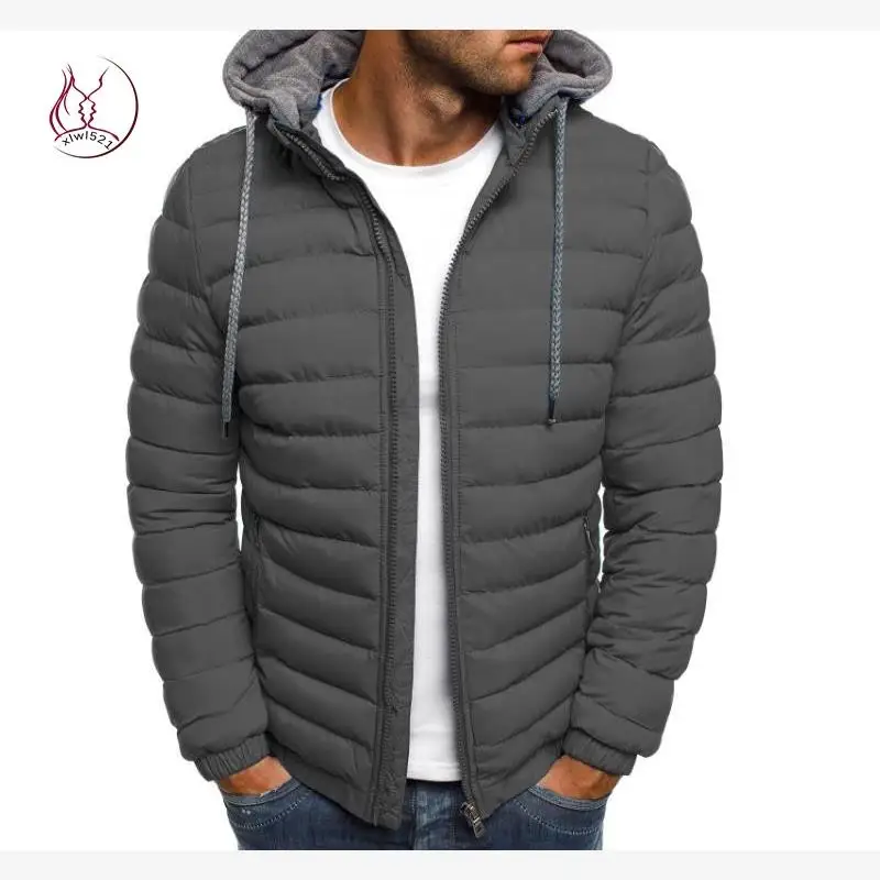 

Мужская зимняя толстовка-куртка из хлопка, уличная повседневная одежда свободного кроя на молнии, стандартная длина, верхняя одежда в уличном стиле