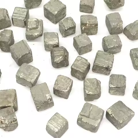 Natural Stone High Density Chalcopyrite Healing Crystal Cube Quartz Ore Pyrite Fool's Gold Gems Mineral Specimen Home Decoration