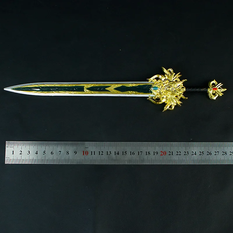 30cm nuevo Luan Fei espada entorno artesanía de Metal recoger modelo accesorios decoración de escritorio adornos regalos de cumpleaños Juguetes