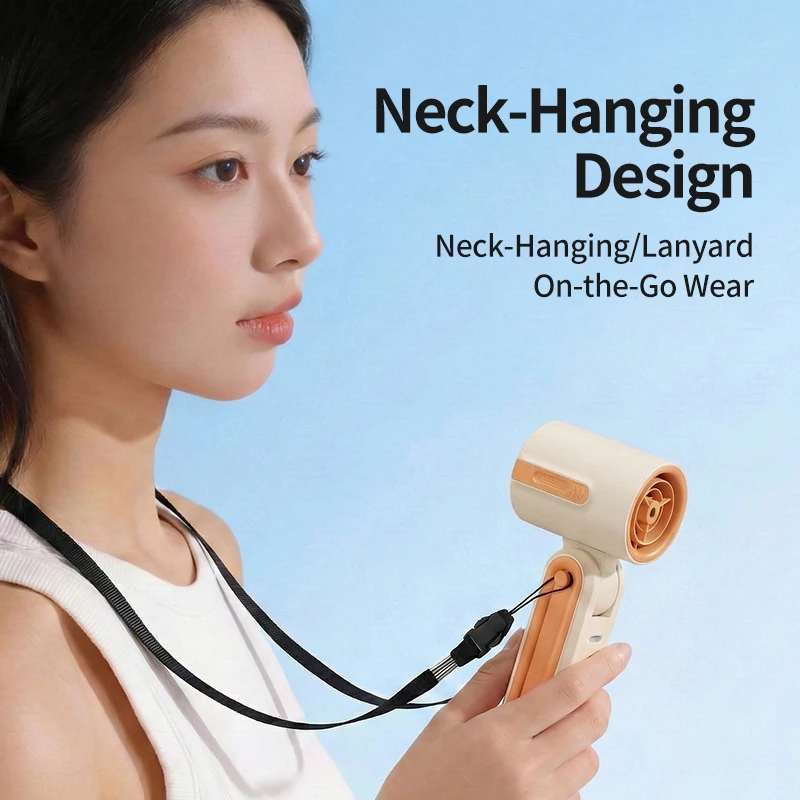 Foldable handheld fan, personal USB small fan, 120 speed settings, battery display, suitable for travel and outdoor use