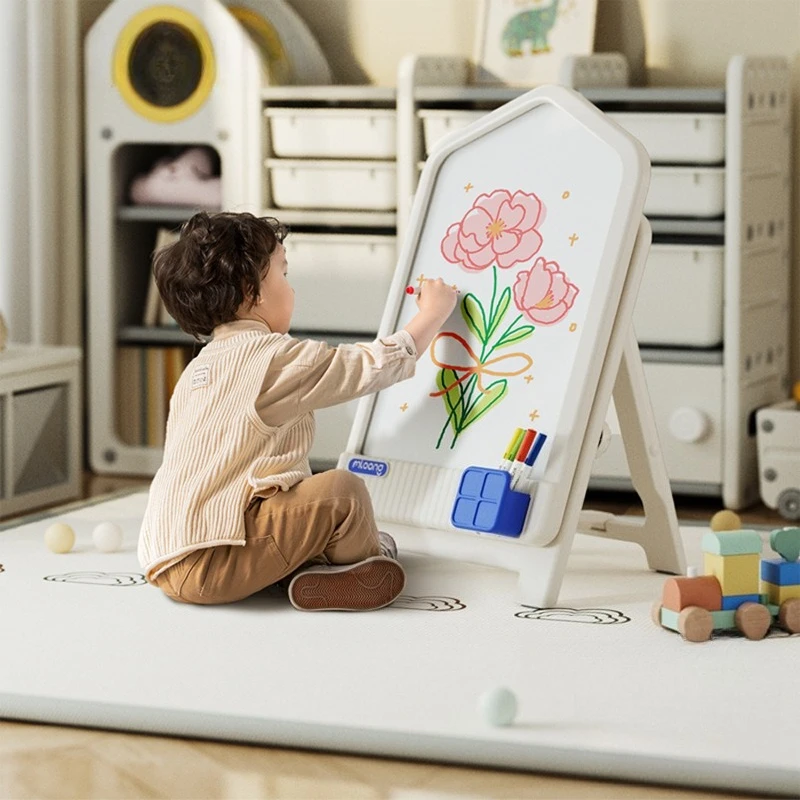Magnetyczna tablica kreślarska składana tablica graffiti dla dzieci edukacyjne zabawki do rysowania regulowane narzędzia do malowania dla dzieci