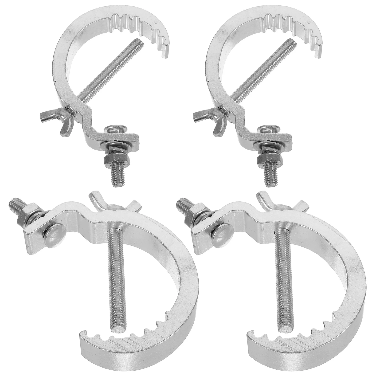 4 Pcs Stage Light Hook Lighting Clamps Hanging Hooks Projector Stand Truss Mount Aluminum Alloy Clips Heavy Duty Lights