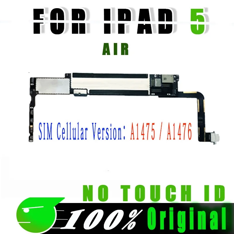 Imagem -03 - Placa-mãe para Ipad Air Wifi e Sim Versão Celular Logic Boards Icloud A1474 A1475 ou A1476