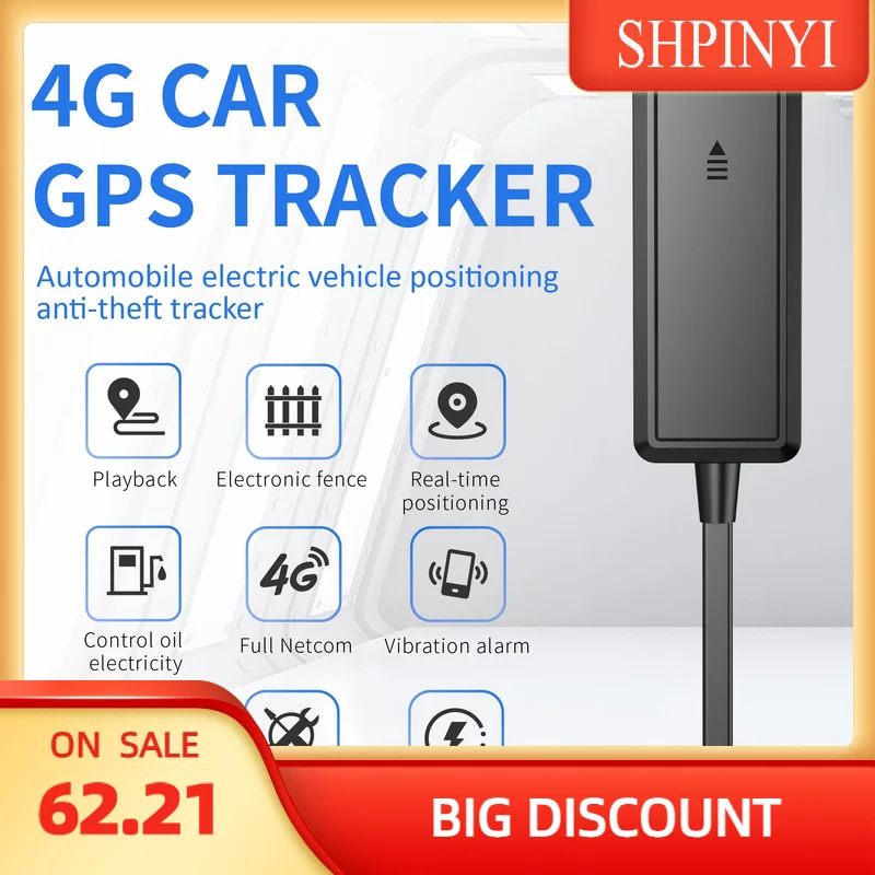 ZOOBII A18 Real-Time GPS Tracker with 4G Network Dashboard Placement SOS Vibration Alert Compatible with IOS/Android/PC