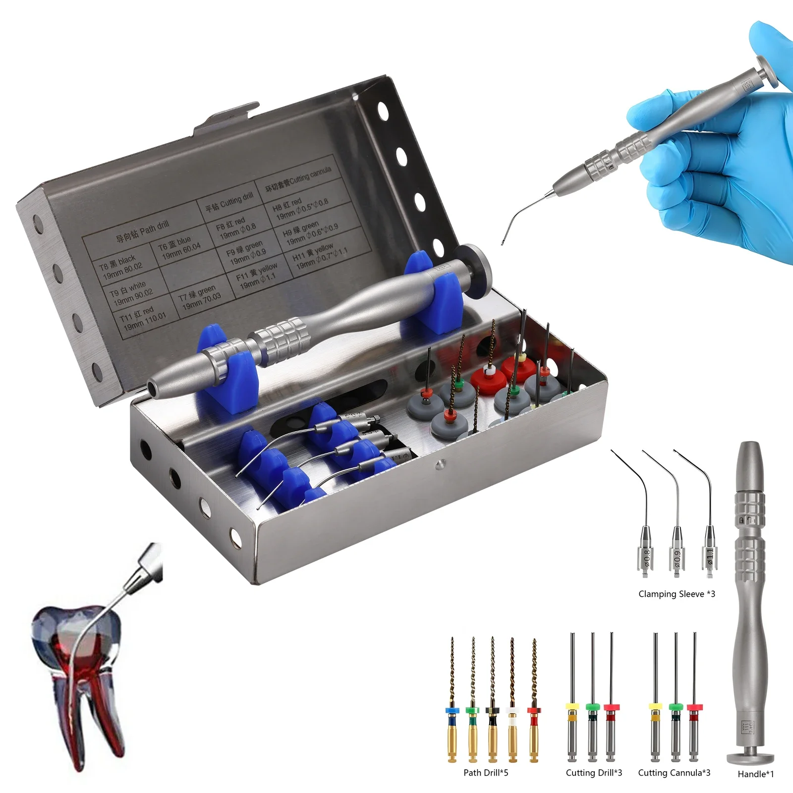 Dental Endodontic Broken File Extractor Kit Root Canal File Removal System for Dental Clinics
