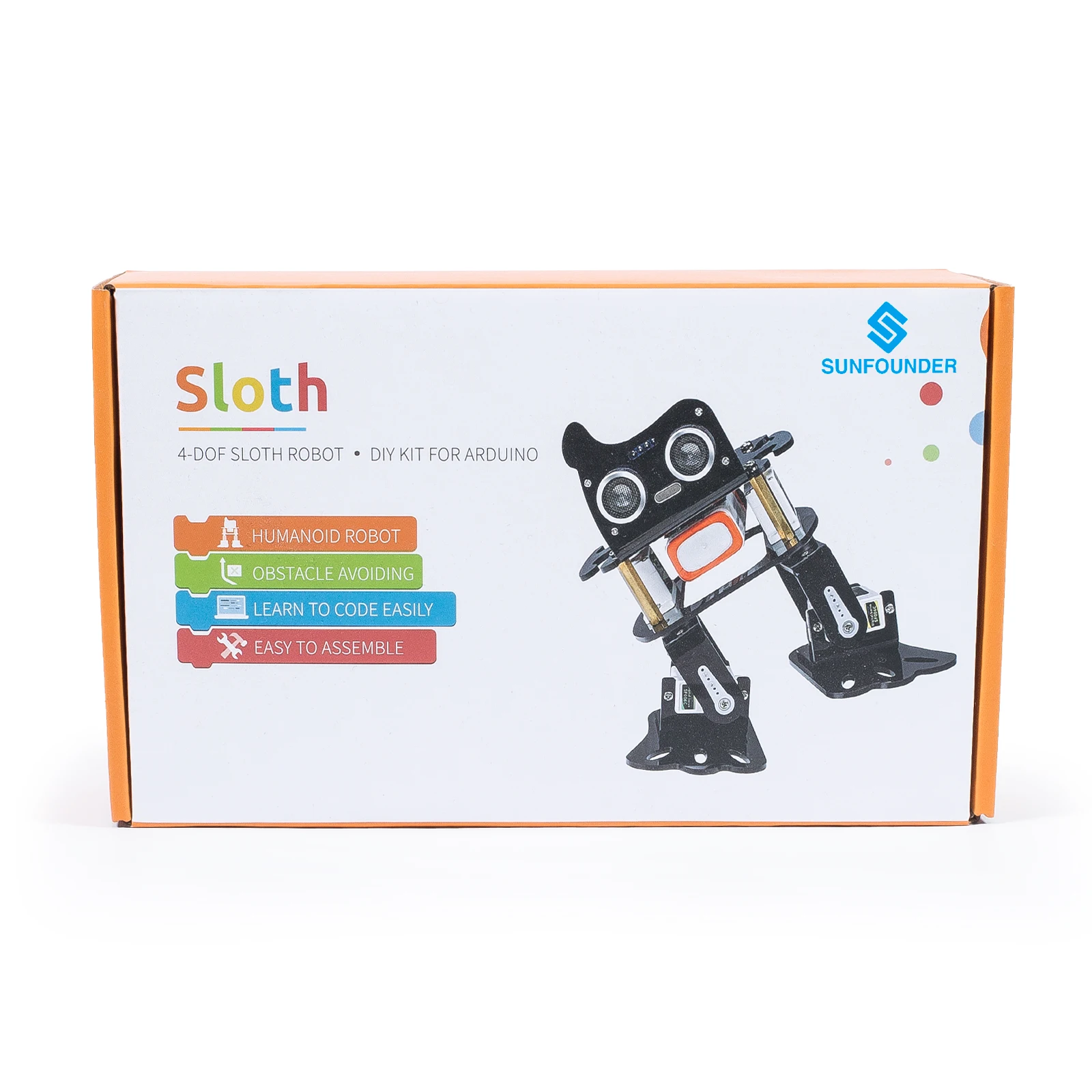 CC SunFounder DIY 4-DOF Robot Kit- Sloth Learning Kit for Arduino, Programmable Dancing Electronic Toy