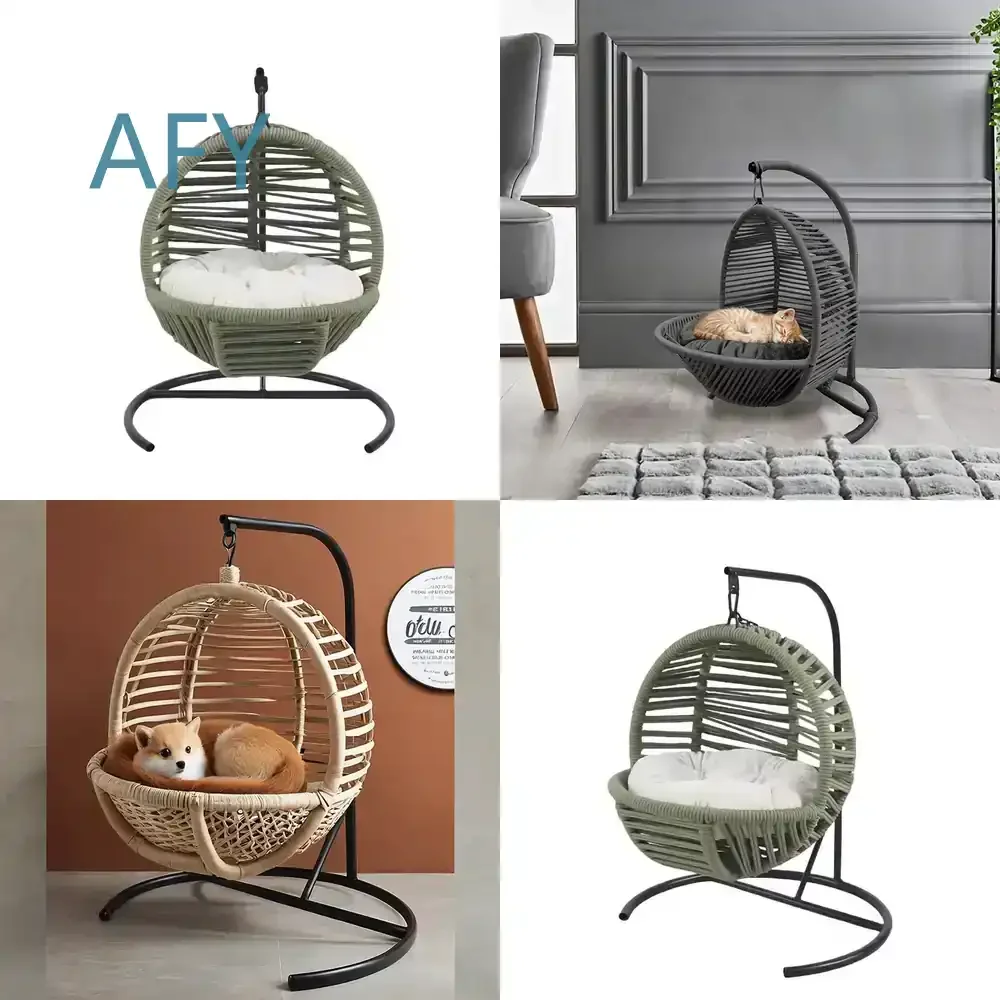 Internet celebrities custom rattan cat litter box for summer washable four seasons universal breathable pet kennel sleeping