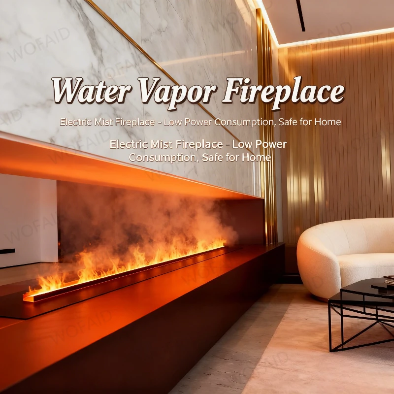

Water Atomized Fireplace 3D Colorful Flame Eco Smart Home Evaporative Fireplace for Large Rooms - Efficient Performance Fire Pit