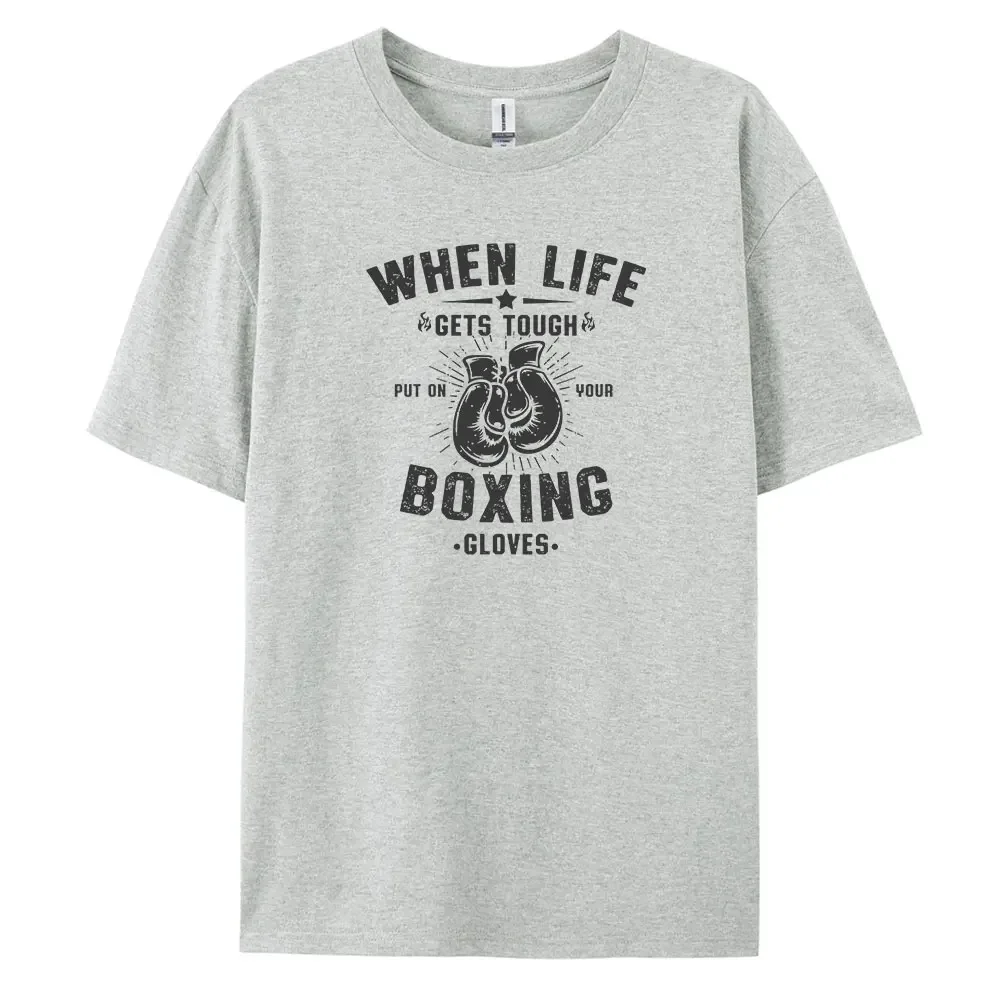 Boxing Comfortable Men's Loose Fit T-shirt with Stylish Prints - Vintage and Short Sleeved