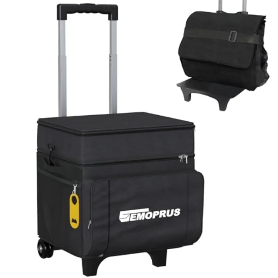 

Cooler with Wheels and Handle, 50 Can Rolling Cooler, Portable CollapsibleCooler on Wheels, Leakproof Insulated WheeledCoolers
