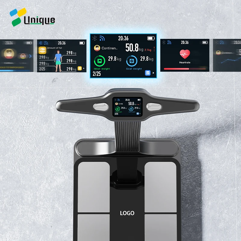 مقياس الدهون الشخصي الجديد 180 كجم، محلل تكوين الجسم، مقياس الوزن الذكي مع تطبيق الهاتف الذكي WIFI #2