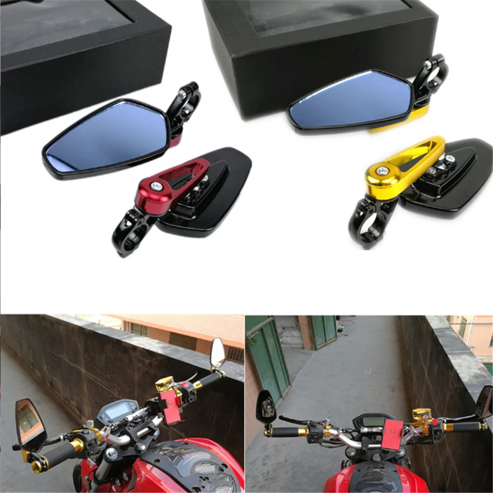 Motorcycle Accessories Mirrors Handlebar End Mirror Cafe Racer for SUZUKI GSXR600 GSXR750 B-KING GSXR1000 GSXR600