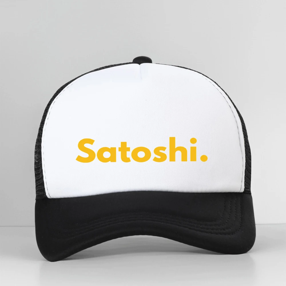 Funny Blockchain Bitcoin Satoshi Print Baseball Cap Summer Graphic Streetwear Breathable Snapback Mesh Trucker Hat