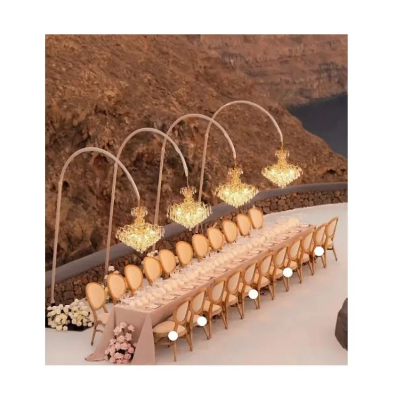 Wedding chandelier floor-to-ceiling candlestick aluminum metal background frame wedding decoration