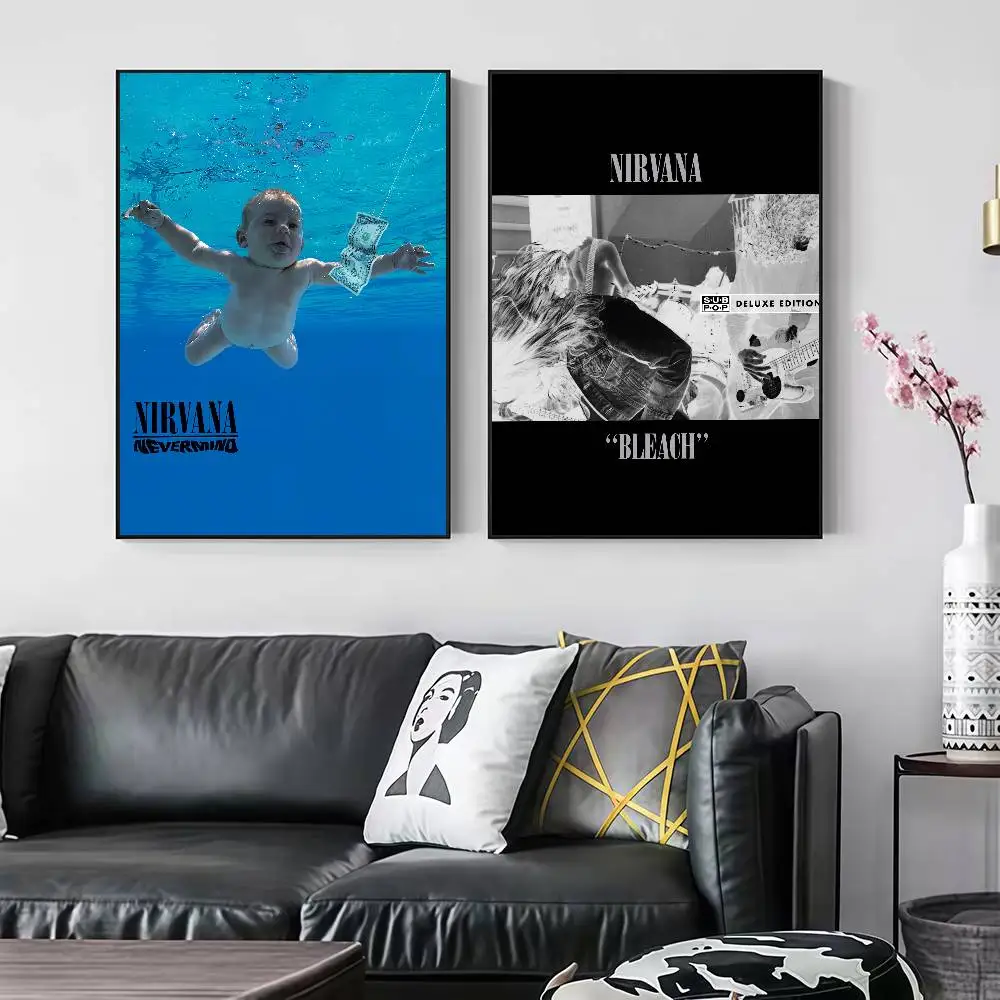N-Nirvanas-S Nevermind Bleach Peelable Self-adhesive Poster Stickers Are Suitable For Frameless Wall Decoration In A Room