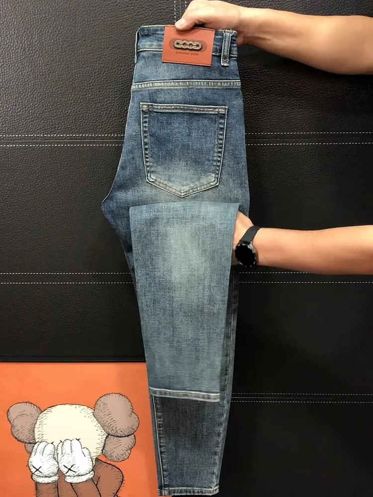 

High-Quali Faionable Men's Jeans Spring Autumn New Arrival Versatile Sli Cool Mid-Waist Slim Fit Stand Edition