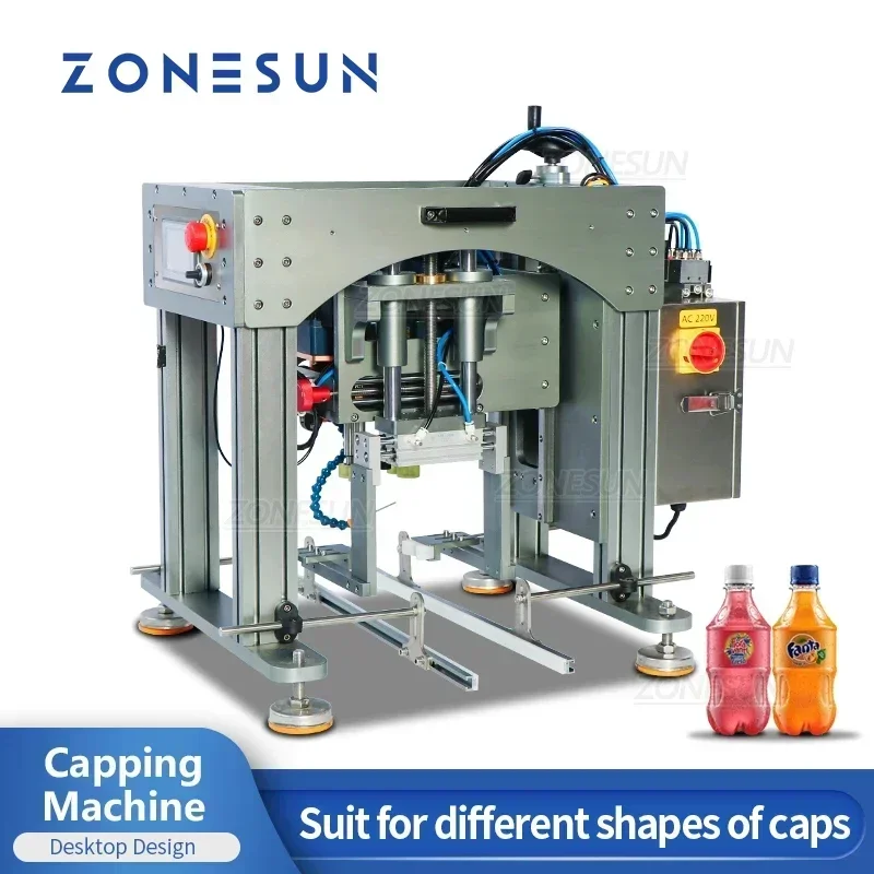 ZONESUN ZS-XG20 Desktop Semi-Automatic Bottle Capping Machine Suit For Different Shapes Of Caps Plastic Dropper Beverage Capper