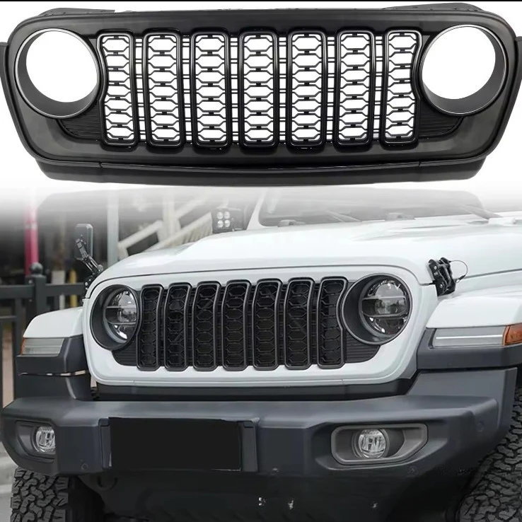 for Jeep  2018-2024Wrangler JL Wrangler Middle Net Front Face Upgrade Auto Accessory High-Quality 24Front Grille