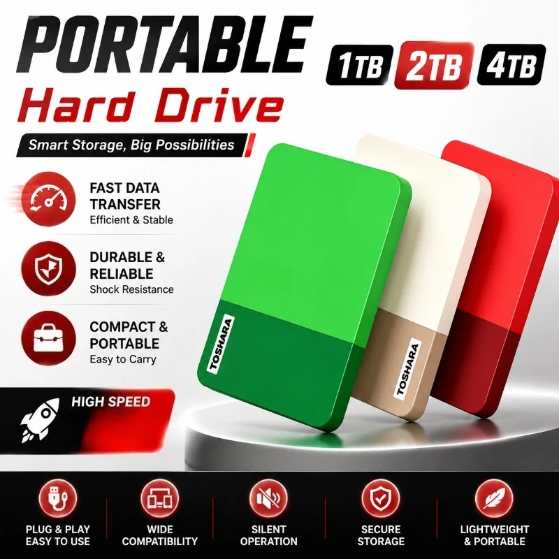 PortableMulti-color selection 4TB External Hard Drive High Speed Disk For Laptop Desktop Mac Android Phone Mobile Data Backup