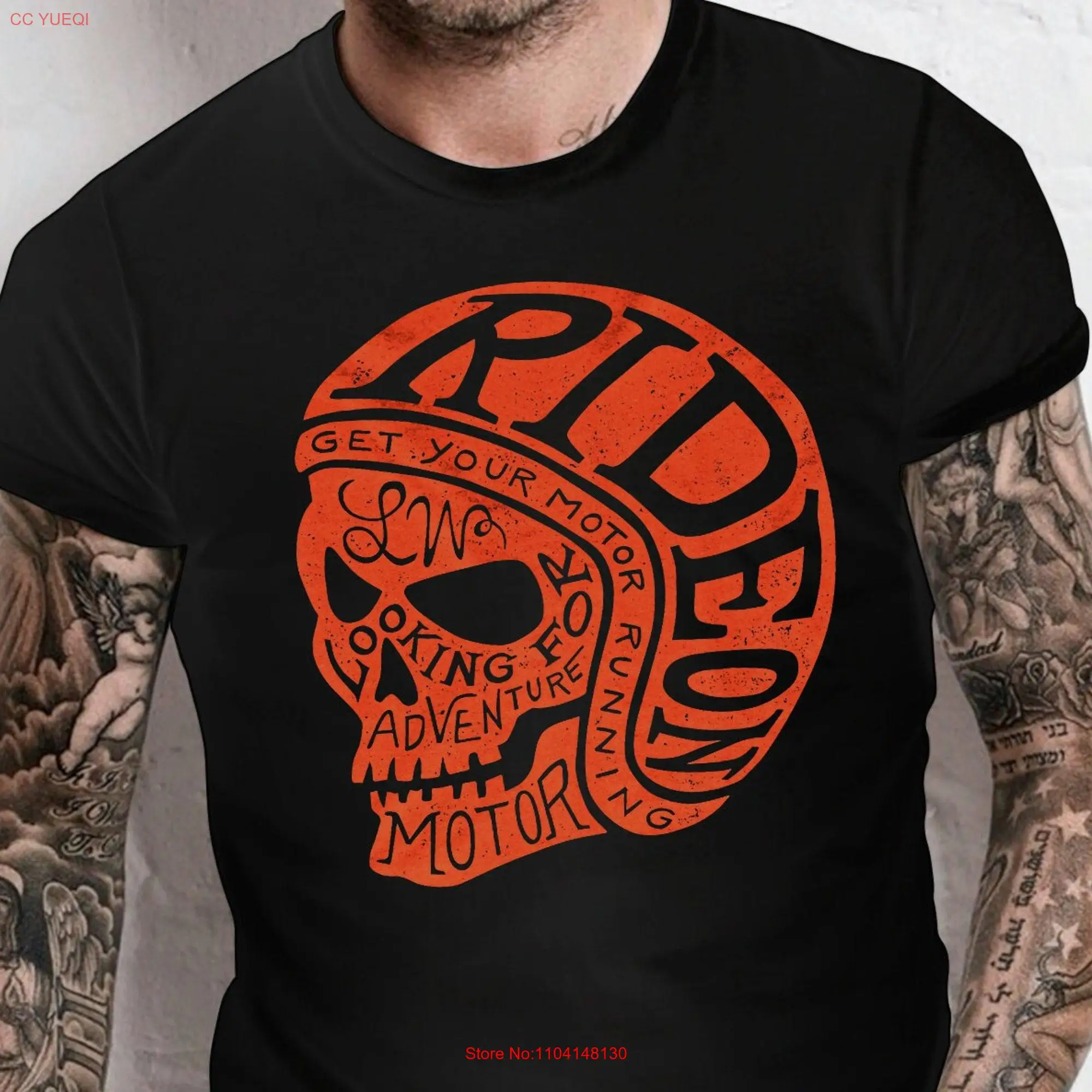 Motorcycle t shirt Easy Rider Steppenwolf skull Born to be wild tee camiseta motera long or short sleeves