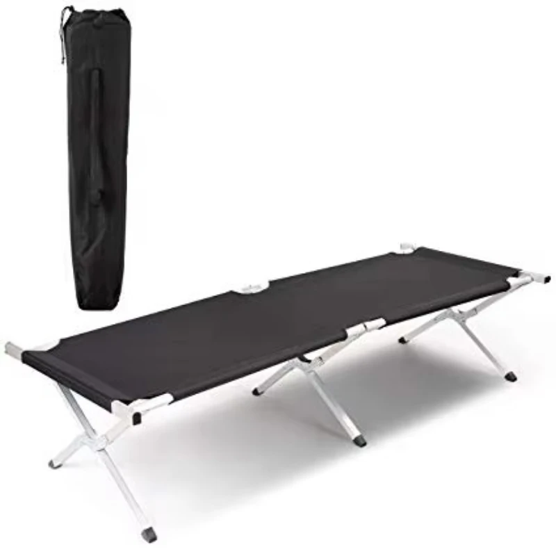 

Portable aluminum folding crib camping bed