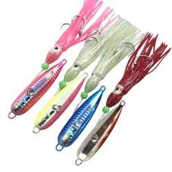 1PC Inchiku 80g100g120g150g200g250 Jig metalowa głowa ośmiornica spódnica Kingfish Snapper Grouper powolna przynęta jigowa sztuczna przynęta na ryby