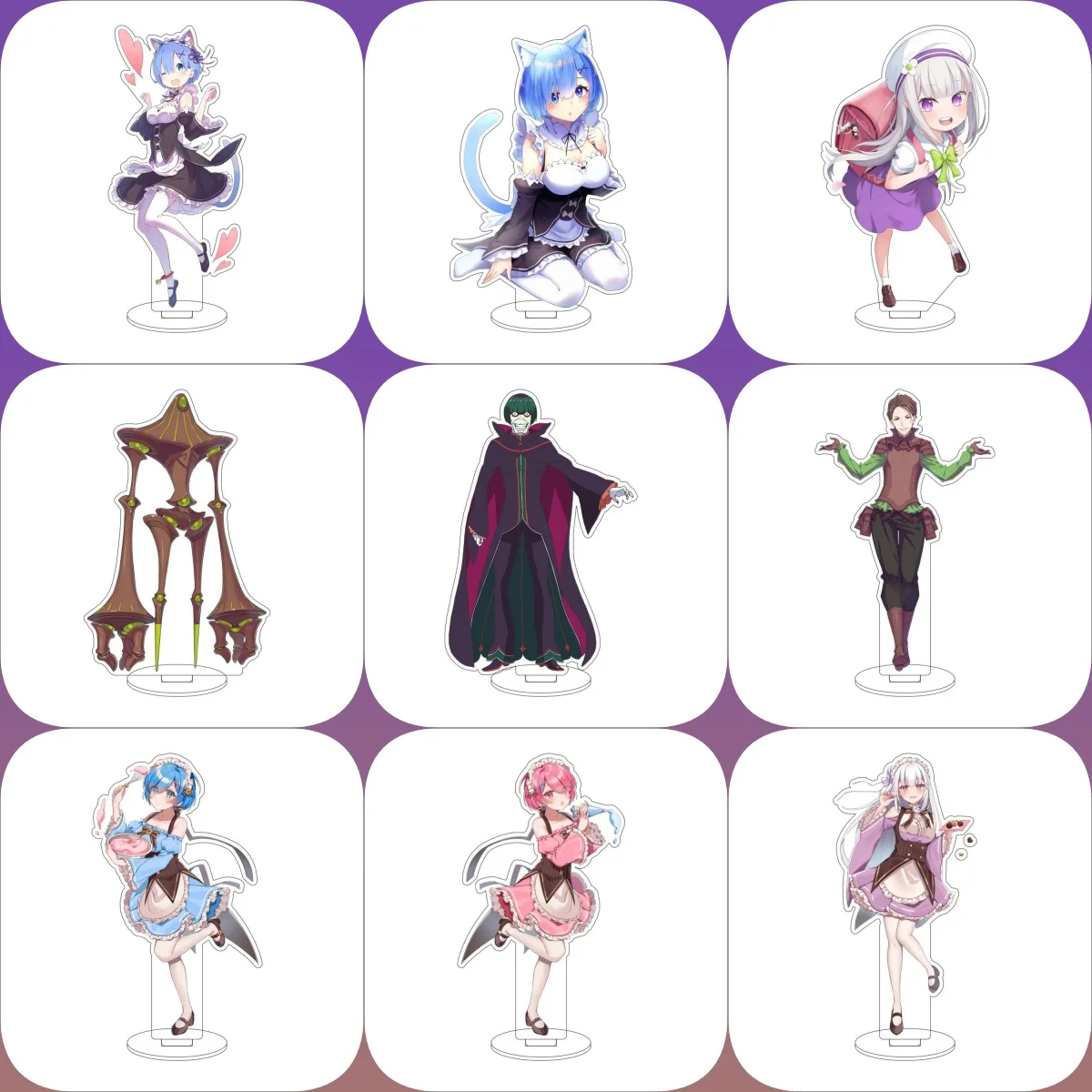 15CM Charm Anime Re:ZERO -Starting Life in Another World Acrylic Stand Model Cosplay Characters Ornament Accessories Good Gift