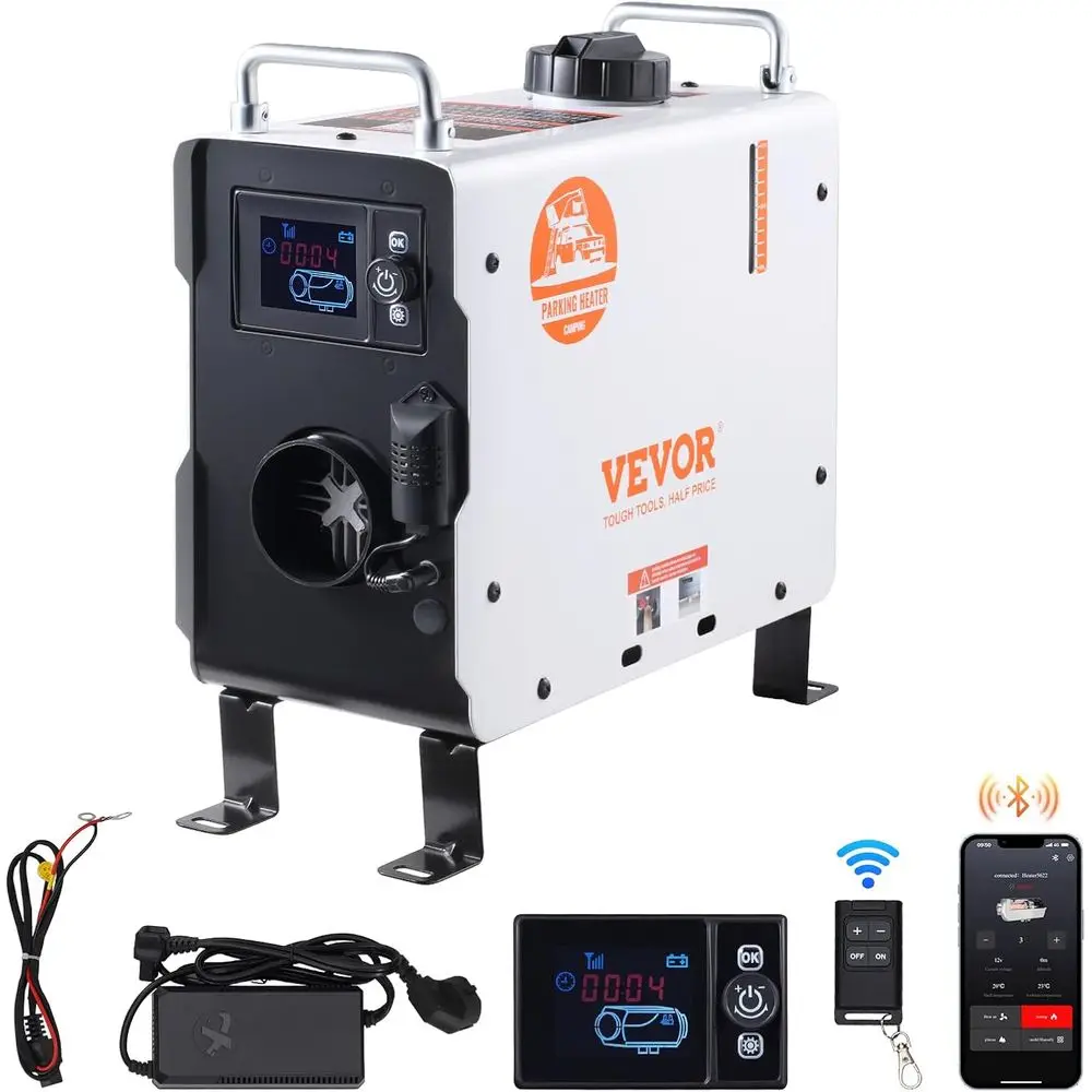 

Portable 2KW Diesel Air Heater with Bluetooth, Remote Control, and CO Alarm for Vehicle and Outdoor Use