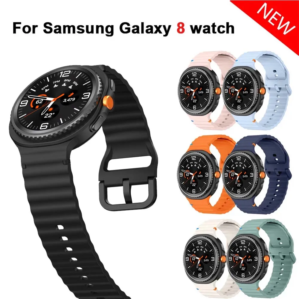Silikonarmband für Samsung Galaxy Watch 8, Armbandzubehör, Smartwatch, Gummiarmband für Samsung Galaxy Watch 8, klassisches Armband