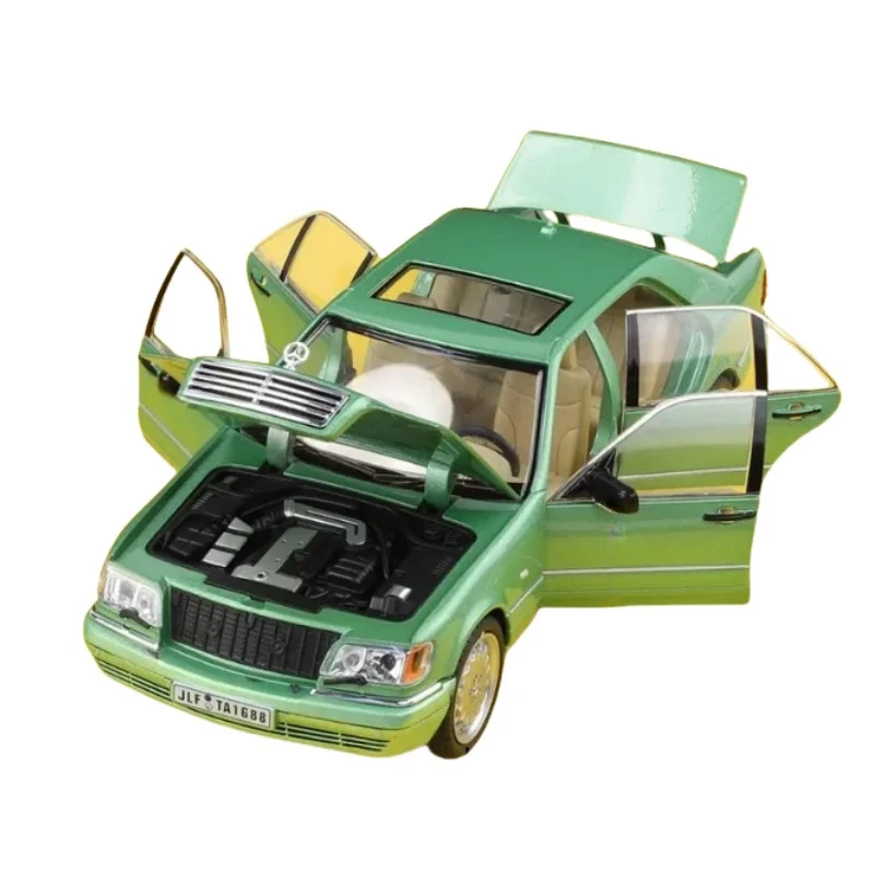 1:24 Tiger Head Ben W140 classic car 320SEL decorazione per collezione di auto in lega pressofusa per bambini, un regalo di compleanno per bambini.