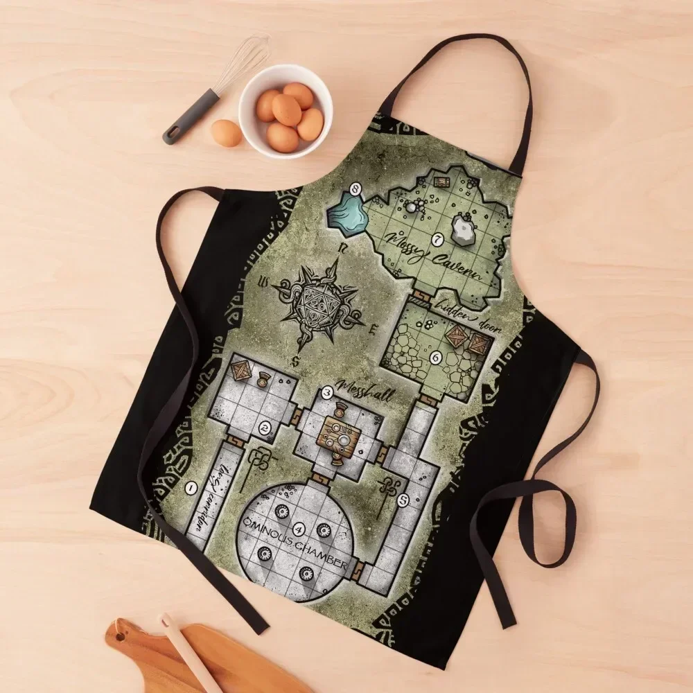 

Pocket Dungeon Map Apron Restaurant Kitchen Things For Home Cute Kitchen Accessories men Apron