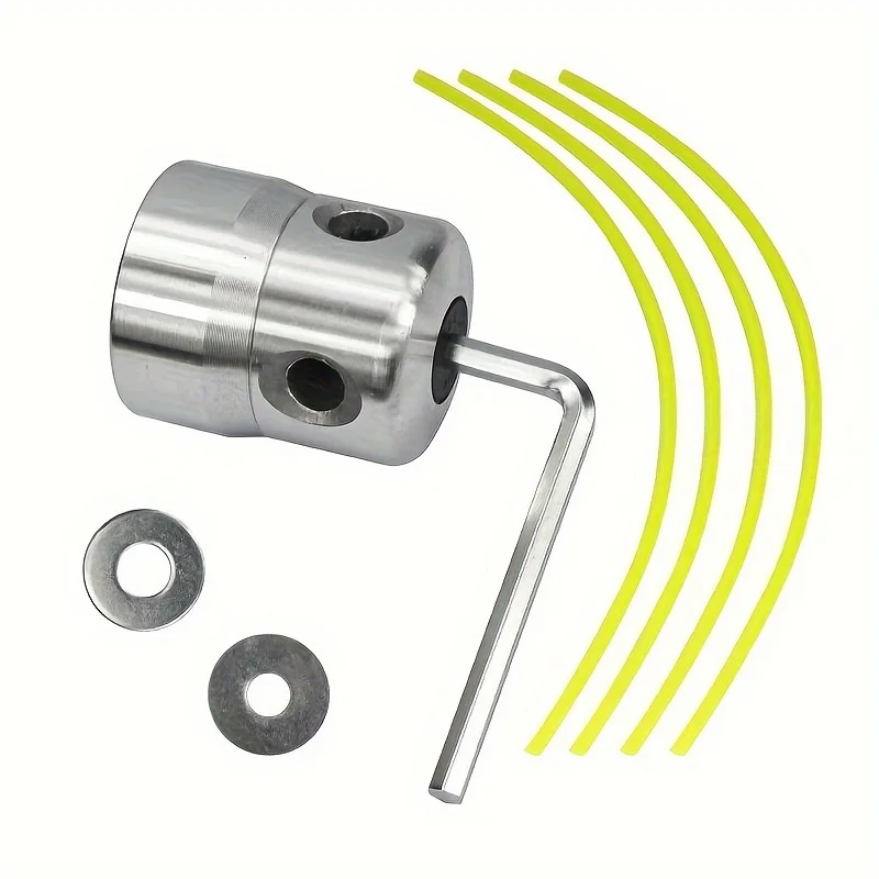 1 قطعة رأس تشذيب العشب من الألومنيوم العالمي مع 4 خطوط، بلاستيك، لاستبدال جزازة العشب